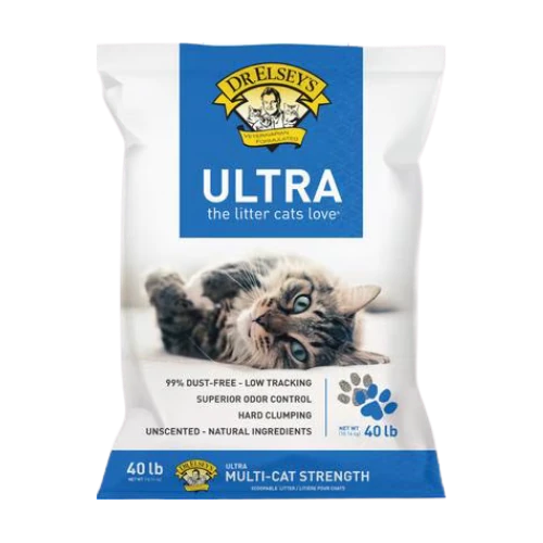 Bolsa Dr. Elsey’s Ultra sin perfume de 40 lb, vista frontal