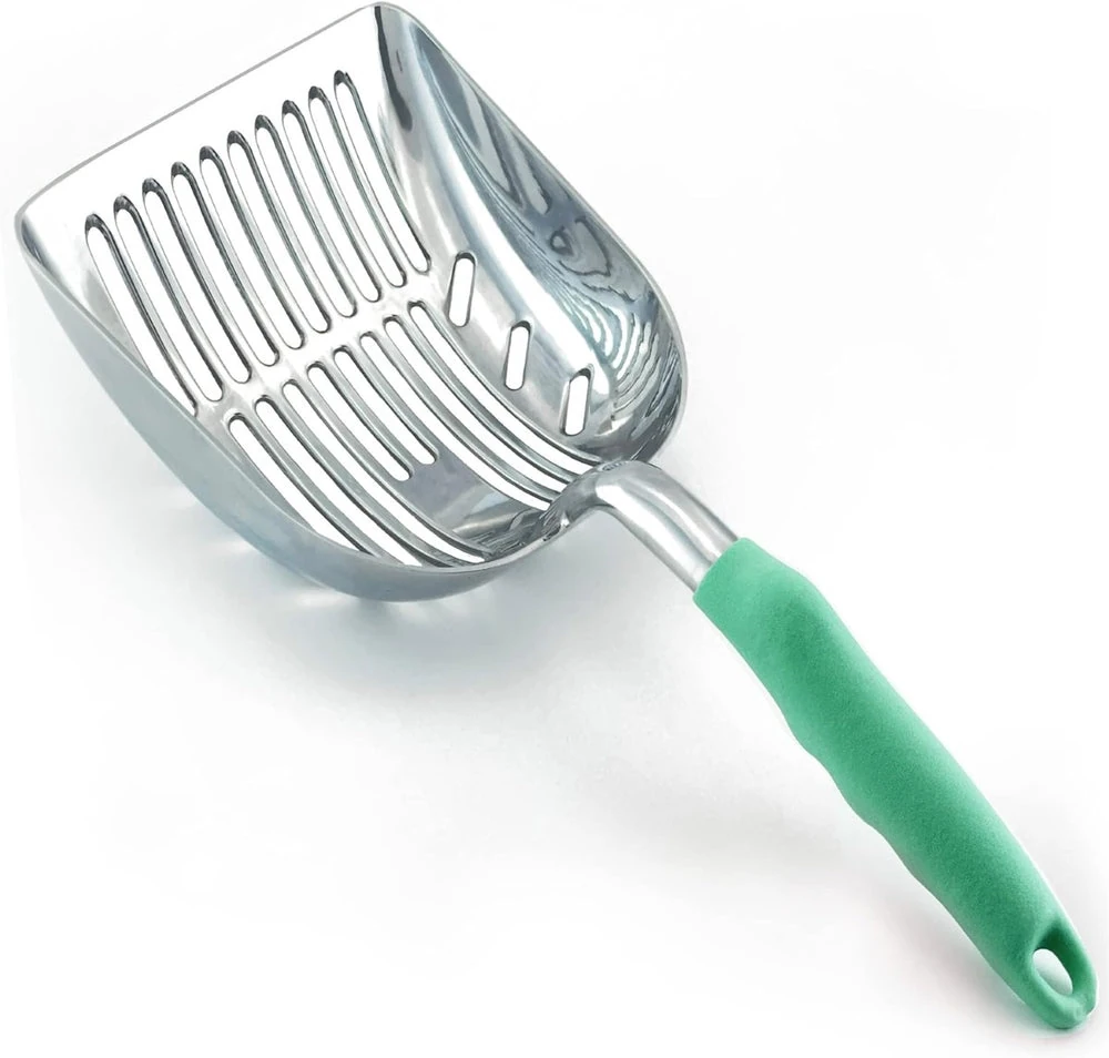 Pala DuraScoop metálica con mango verde